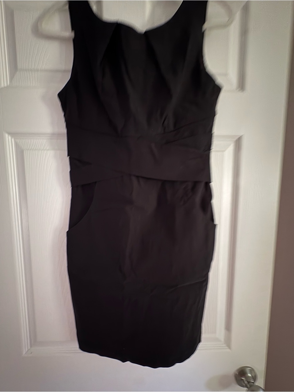 Teeze Me Black Sleeveless Mini Dress with Waistband Detail